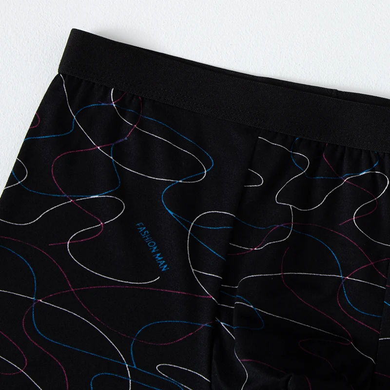 Description Picture 5 of item3 Pieces Men Boxers Sports Underwear Underpants Shorts 2XL 3XL 4XL Simple Line Breathable Fashion Sports Fitness