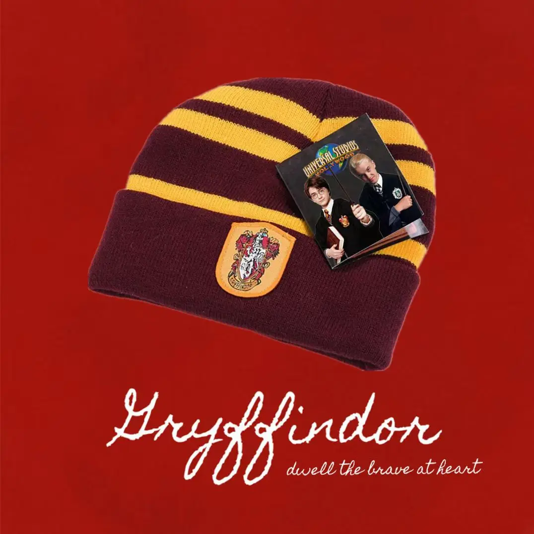 Slytherin Fall Winter Gloves Scarf Cold Warm Porter Gryffindor Children's Knit Cap Ravenclaw House Badge Hermione Christmas Gift