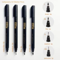 4 pcs Calligraphy Art Marker Pens Brush Art as a gift for Craft Supplies Art Writing Office School Supplies Stationery Student 1