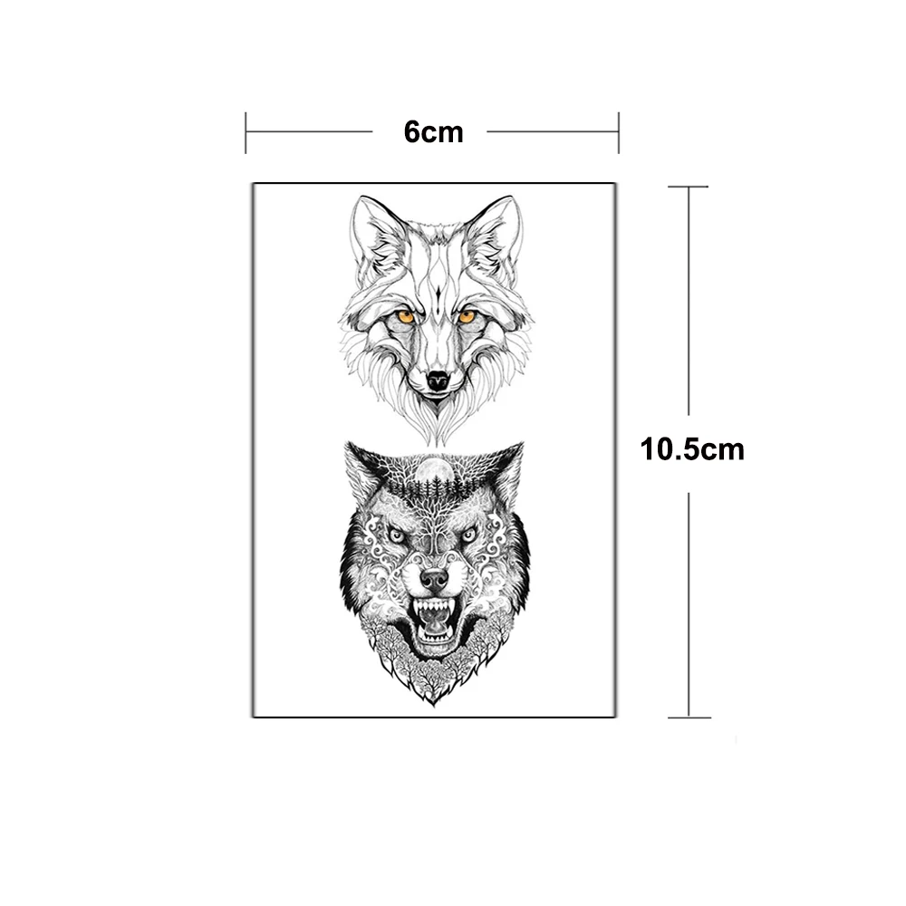 Small Waterproof Temporary Fake Tattoo Sticker Tiger Wolf Dragon Arrow Compass Fashion Art Arm Wrist Neck Mini Man tattoo sticker temporary tattoos