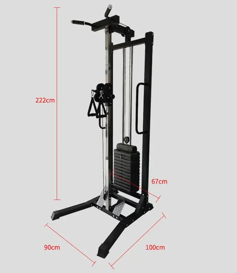 Dinuo Commercial Strength Functional Lat Pull Down Seated Rowing Machine Wall Mount Cable Station