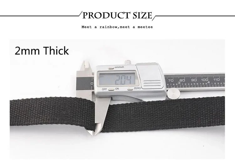 8 Meter 20–50 mm 2 mm dickes Baumwoll-Gurtband, Leinwand-Gurtband zum Nähen von Kleidung, Gürteln, DIY-Taschen, Riemen, Band-Zubehör – Detail 7