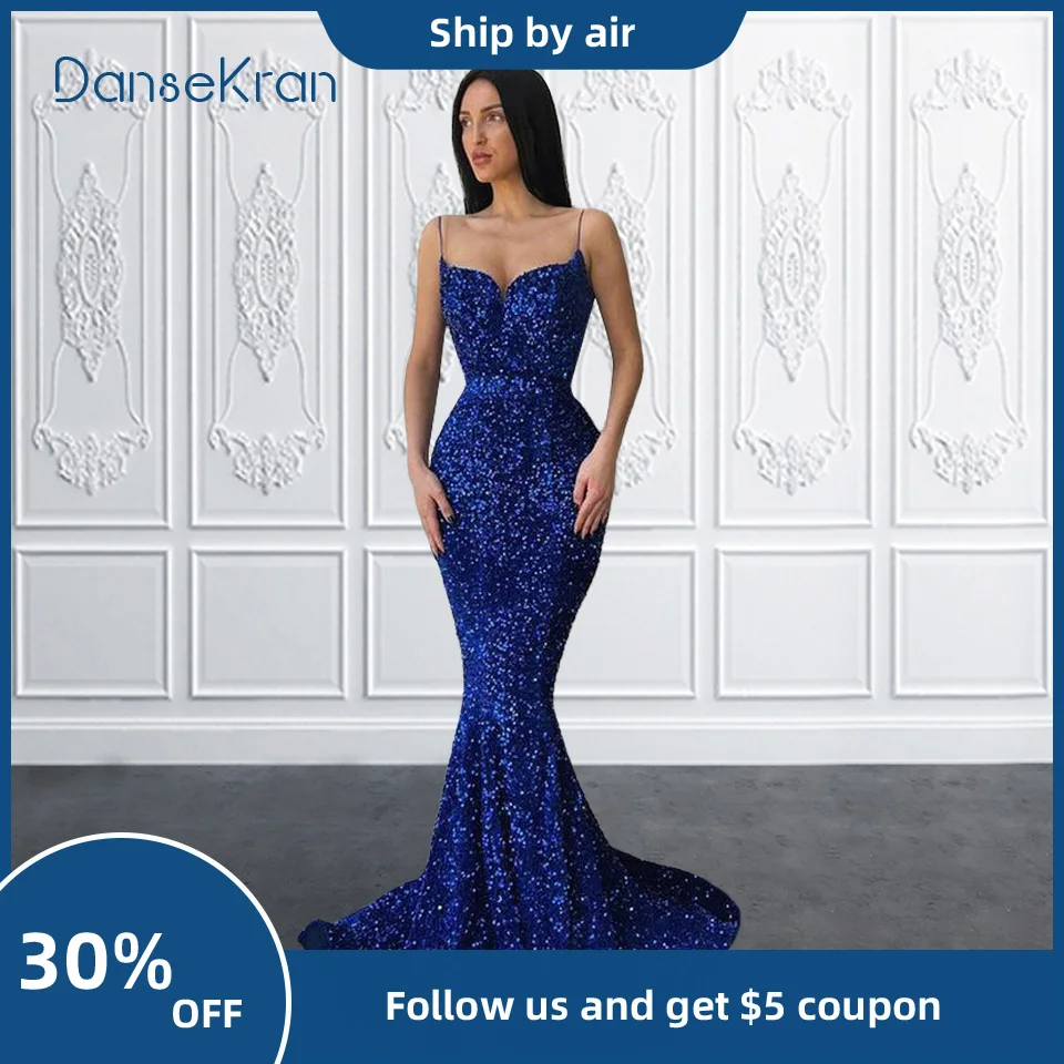 

Glitter Royal Blue Sequin Prom Dresses 2023 for Women Sparkly Sweetheart Mermaid Evening Dresses Formal Gowns for Party