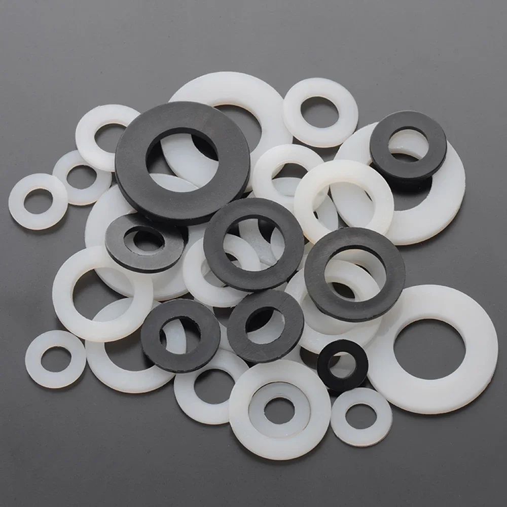 Plastic Washers M2 M2.5 M3 M4 M5 M6 M8 M10 M12-M24 Nylon Flat Washer Plane Spacer Insulation Gasket Ring For Screw 1-3mm