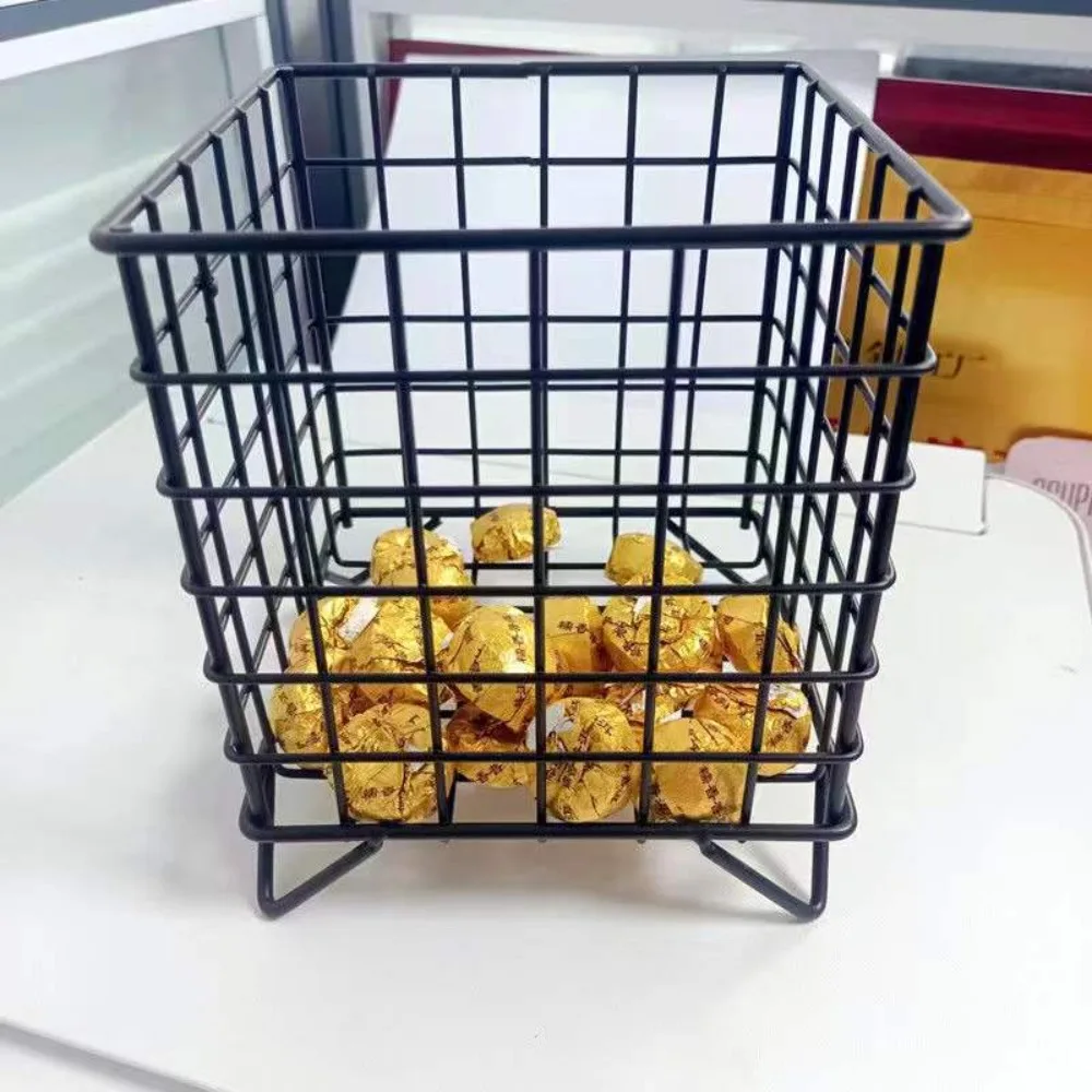 Creative Iron Storage Rack Desktop Book Pen Storage Box Large-Capacity Storage Basket Student Dormitory Sundries Storage Box 2