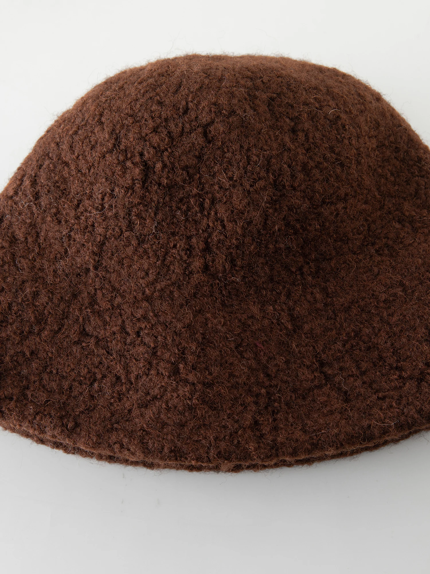 ZIQIAO Wool Solid Color Temperament Plain Warm Fisherman Hat Female 2025 Winter New Style Face Small Basin Hat Ins All-match