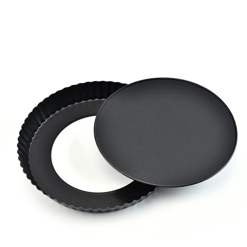6PCS Non-Stick Tart Quiche Flan Pan 10cm Pastry Round Molds Pizza Cake Bakeware Removable Loose Cake Baking Tools