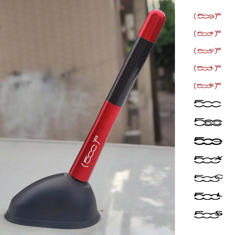 Antenna Per Auto Auto In Fibra Di Carbonio Radio Accessori Per Auto Aerea Per Fiat 500 Rosso 500C Rosso 500E Rosso 500L Rosso 500S Rosso 500X Rosso Ab
