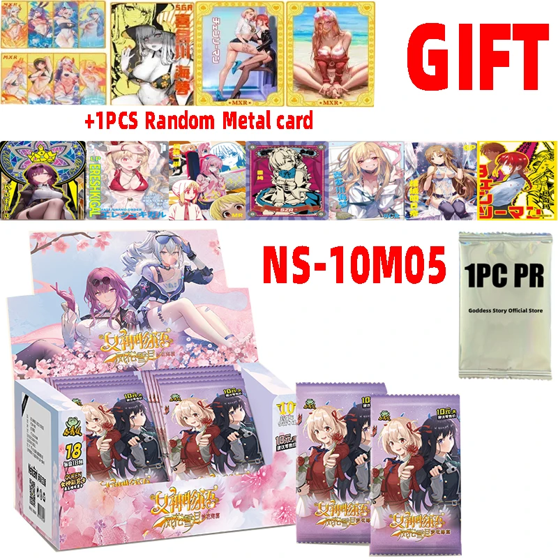 

2023 New Goddess Story Ns 10m05 Collection Cards Metal Cards Tcg Booster Box Bikini Rare Anime Table Playing Game Board Cards