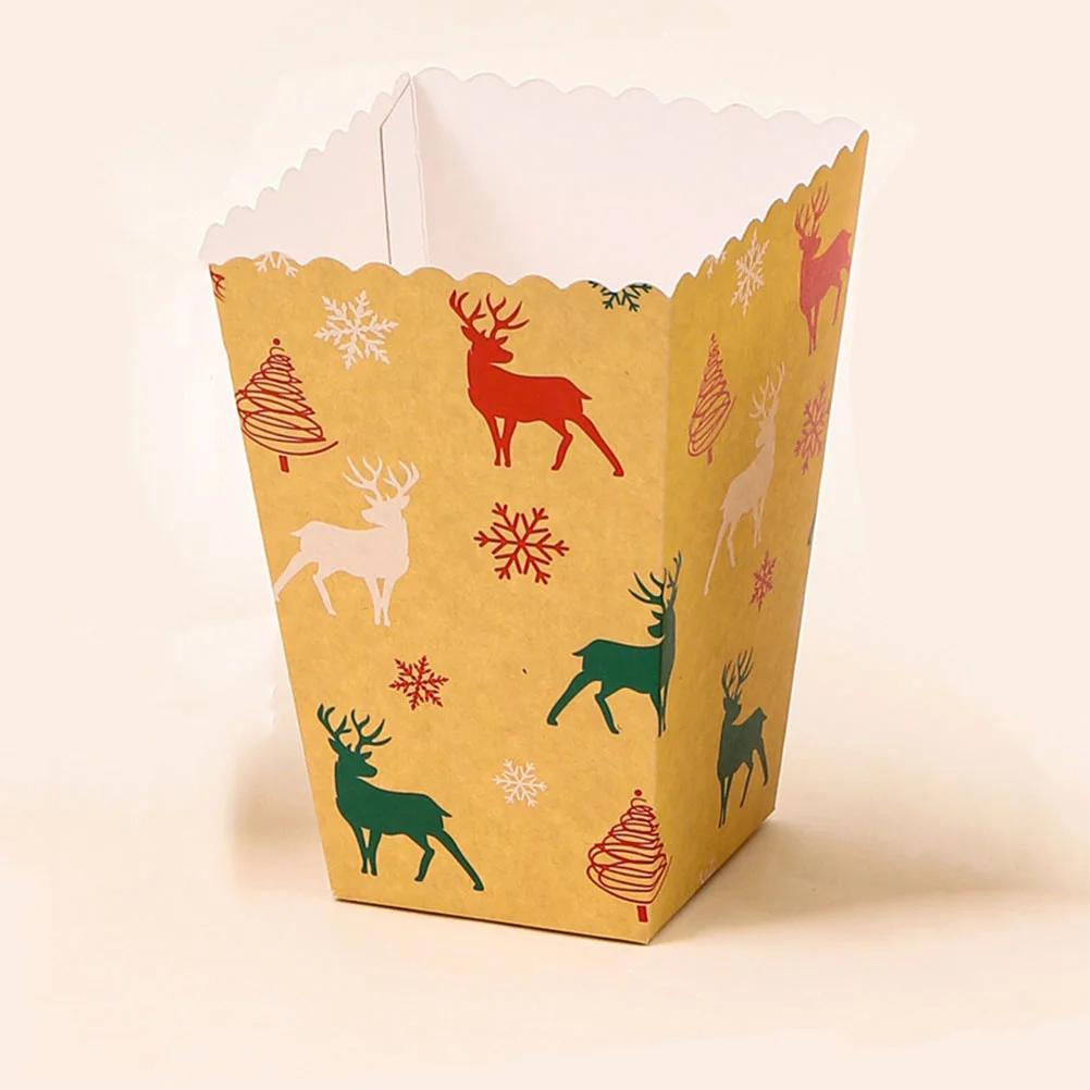 

Christmas Popcorn Boxes Small Popcorn Holder Christmas Treat Snack Storage Boxes