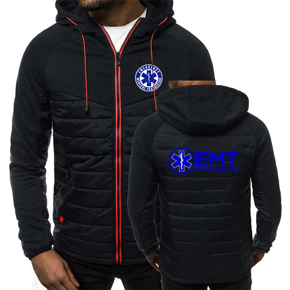Cotton Padded Hooded Jacket for Men Autumn Winter
