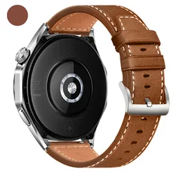 Premium 22mm Leather Watch Strap Bracelet - Elegant Wristband Replacement in Classic Design for 1pcs 22MM (Leather Brown)