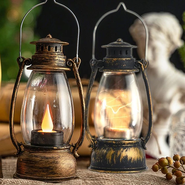 Outdoor Battery Operated Lanterns Flickering Flame or Wired LED Vintage  Lantern Lamp Christmas Halloween Party Table Decorations - AliExpress
