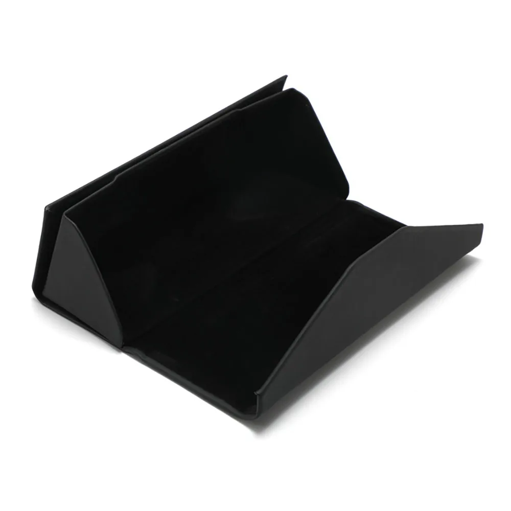 PU Leather Triangle Folding Glasses Case Men Women Elegant Sunglasses Box Waterproof Reading Glasses Box Eyewear Protective