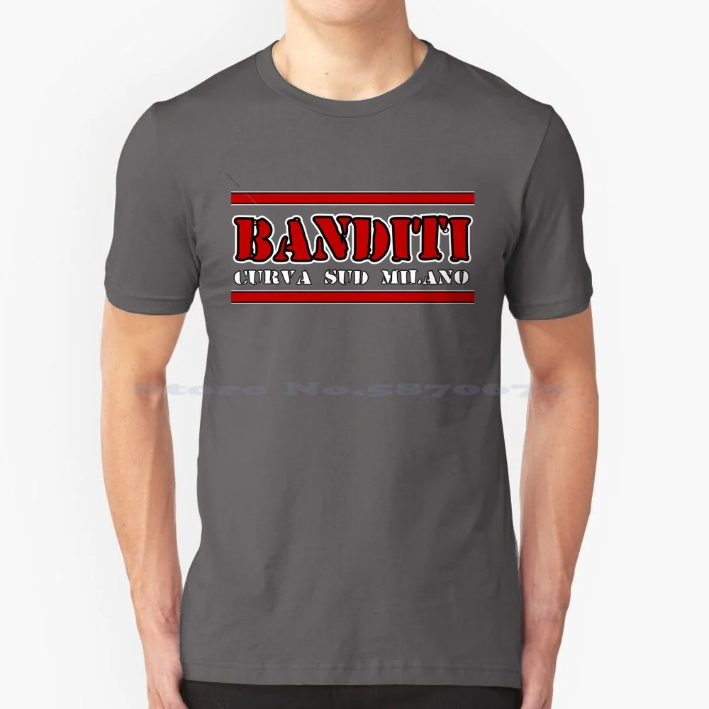 Bandii Curva Sud Milano T Shirt 100% Cotone Tee Forever Bediti Curva Sud Milano Milanisti Curva Sud Milano Fossa Dei Leone