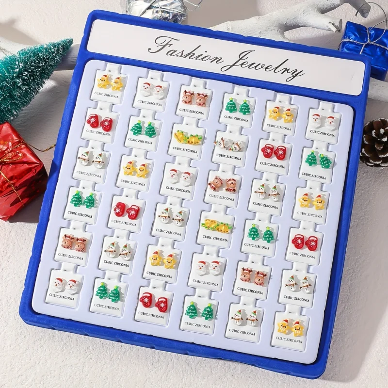 72 Women'S Cute Christmas Earring Set, Bohemian Minimalist Style, Handmade, Suitable For Daily Wear And Gifts For Mothers