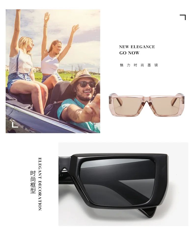 Kleine rechteckige Sonnenbrille Frauen ovale Vintage Marke Designer quadratische Sonnenbrille für Frauen Sonnenbrillen weibliche Brillen Anti-Blendung – Detail 2