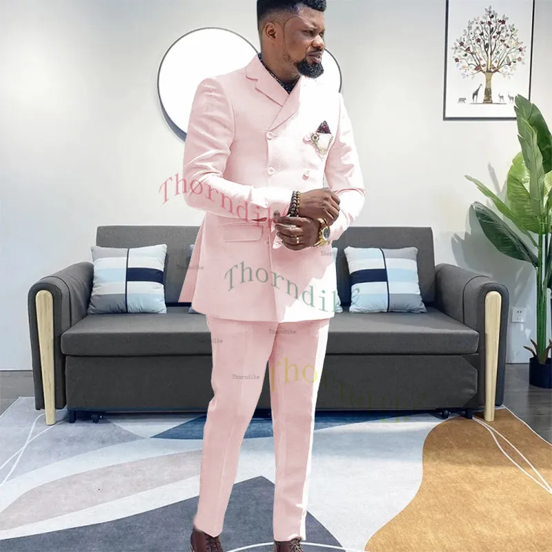 Thorndike Terno Masculino Slim Fit Blazers And Groom Suits For Men Boutique Fashion Wedding( Jacket+ Pants )