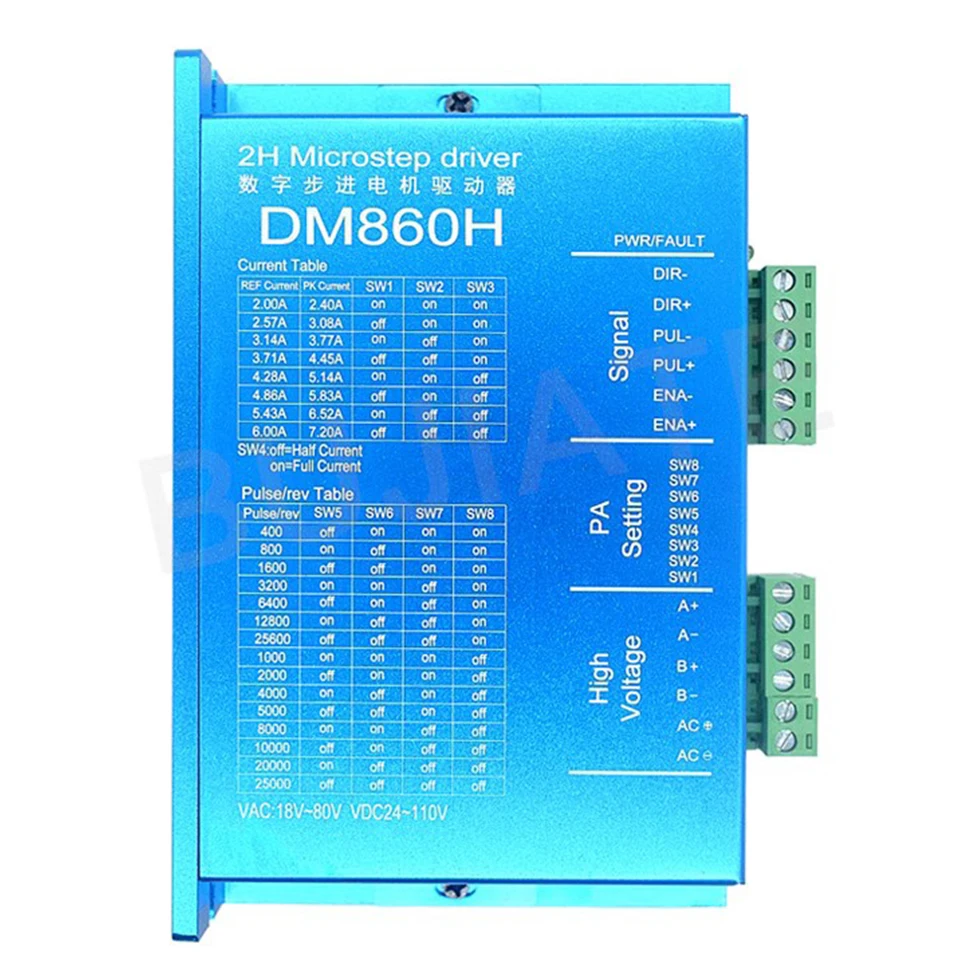 

Новый драйвер шагового двигателя Dm860h Dsp Digital 57/86 с вентилятором заменяет Leisai Dma860h