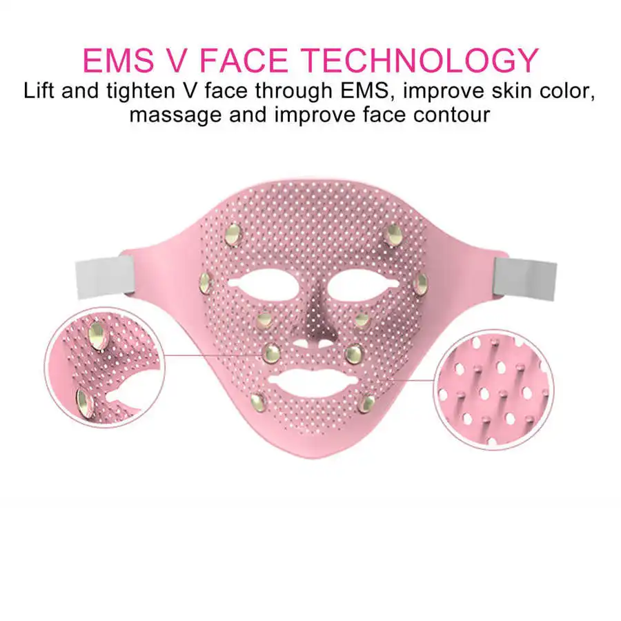 3D Silicone Facial Mask Electric EMS V Shaped Face Massager Magnet Massage Face Lifting Slimming SPA Beauty Skin Care Tool neck face massager face lifting roller electrotherapy skin care tool facial bubble beauty device facial mask machine