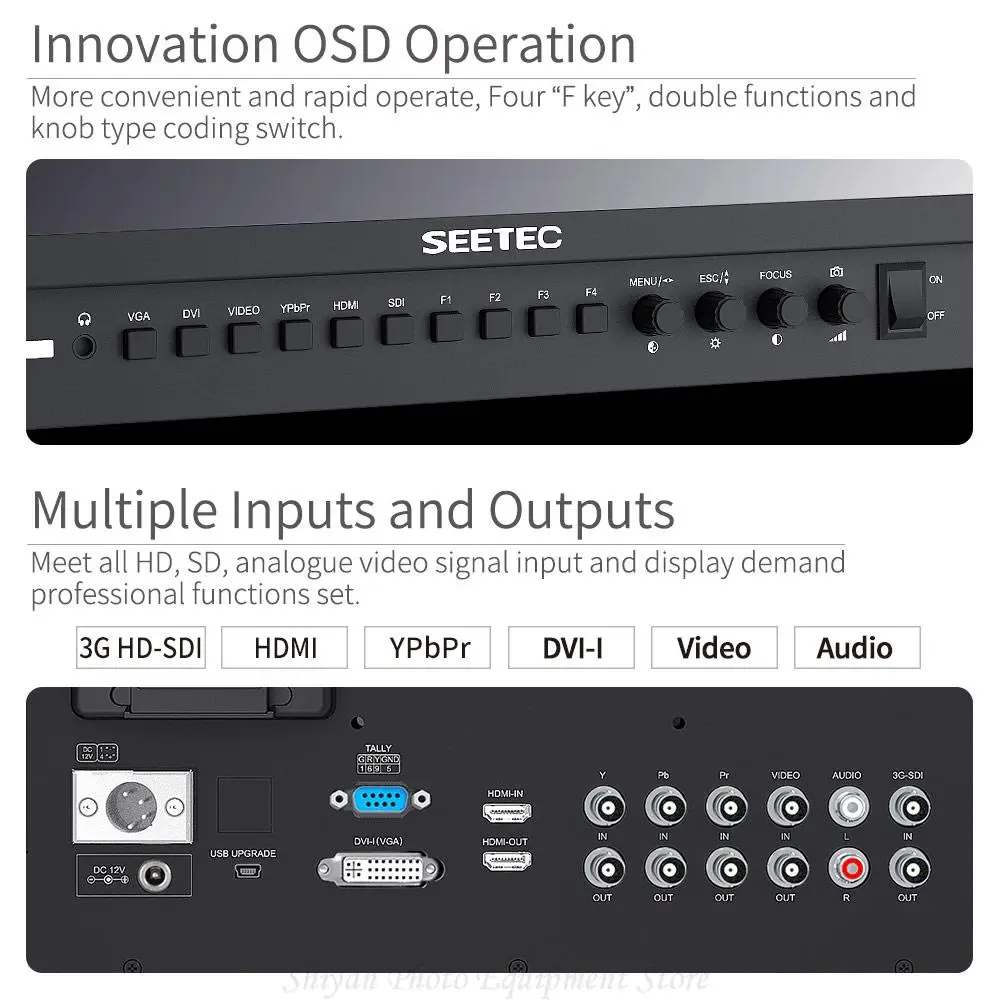 Seetec IPS ˷̴   , 3G-SDI HDMI AV YPbPr 4K173-9HSD-192,  P173-9HSD, 17.3 ġ, 1920x1080, 4K