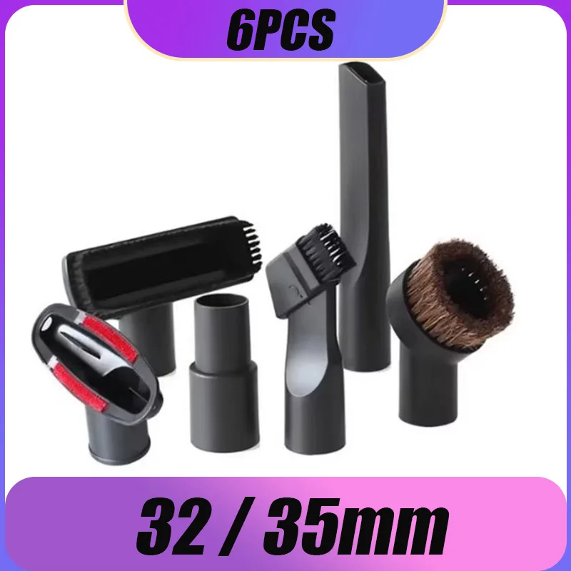 Boquilla de cabezal de cepillo para aspiradora con adaptador de 32/35mm, piezas de repuesto, colector de polvo para grietas, accesorio de repuesto para aspiradora