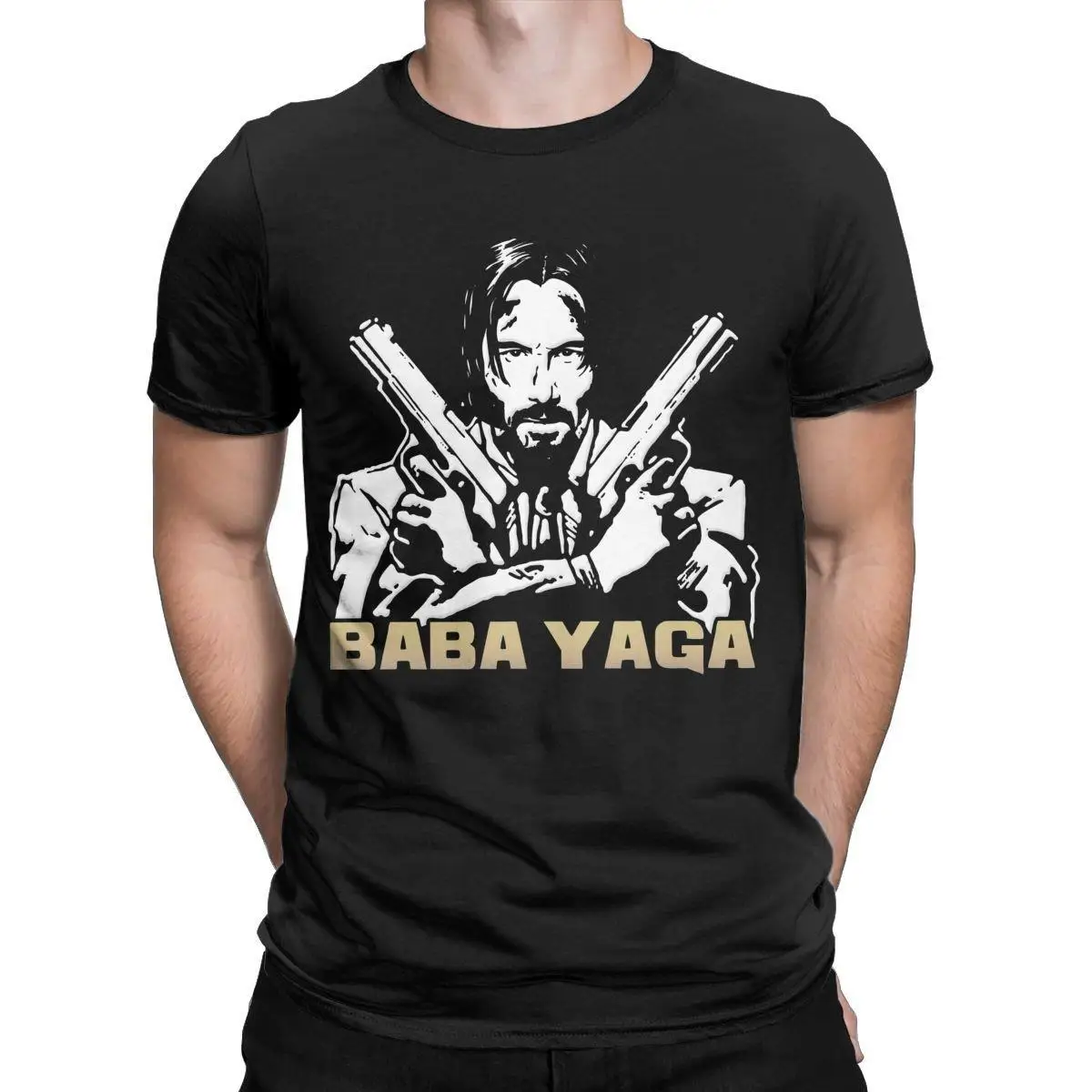 

John Wick Baba Yaga T-Shirt for Men Action Movie Funny 100% Cotton Tees Crewneck Short Sleeve T Shirt Original Clothes