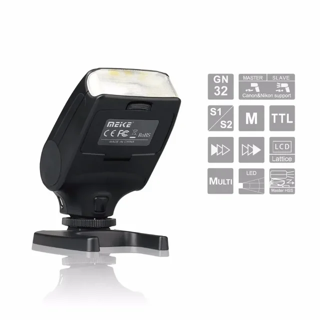MEIKE MK320 TTL Speedlite｜360° Rotating Flash for Canon/Nikon/Sony/Fuji/Lumix DS