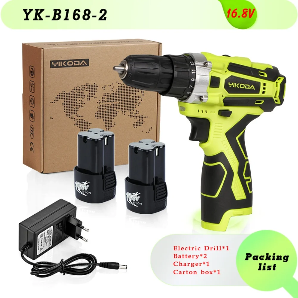 YIKODA 12V 16.8V 21V 電動ドライバーコードレスドリル充電式