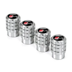 4 - Piece Aluminum Gear - Shaped Car Tire Valve Stem Caps - Universal Auto Accessory (Silver For A4)