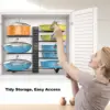 Pot Rack Organizer Under Cabinet,8 Tier Adjustable Pot Organizers Inside Cabinet,Pan Storage Organizer Rack for Storing Pots Pan 6