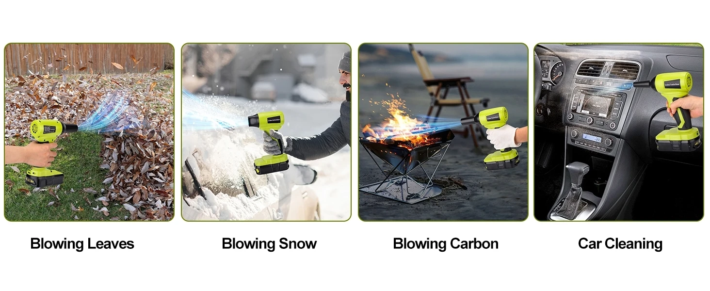 130000 RPM Brushless Motor Cordless Leaf Blower for Ryobi 18v Battery Jet Blower