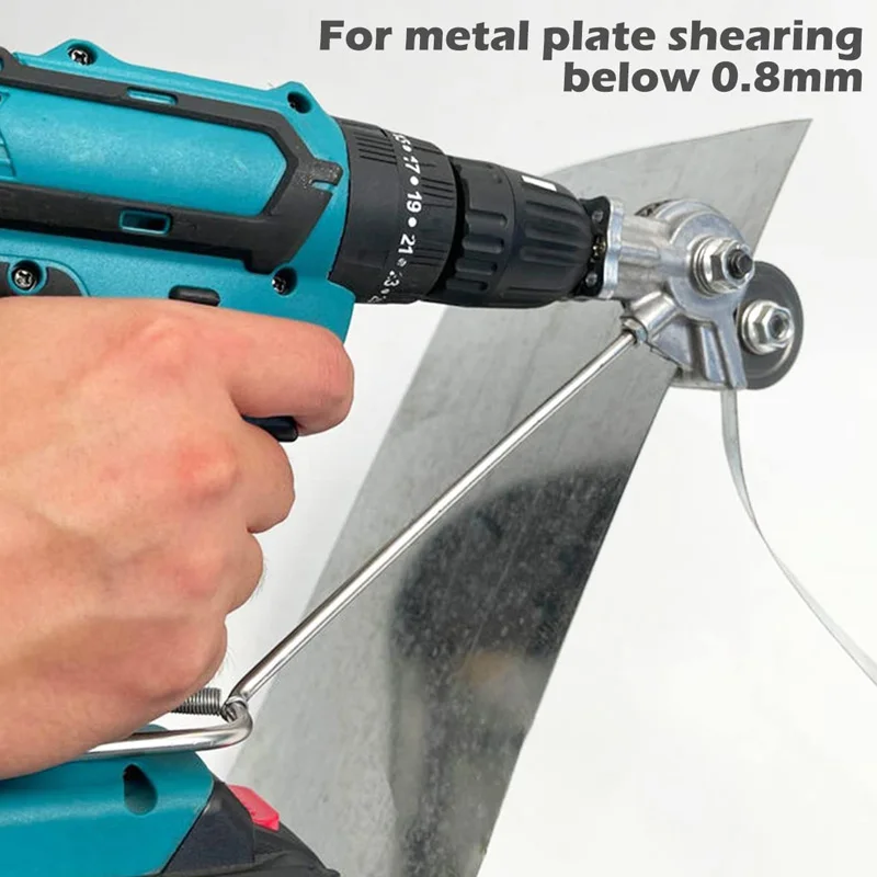 Updated Electric Drill Plate Cutter Easy To Cutting Iron Metal Aluminum  Stainless Steel Plate Electric Drill Switching To Shears