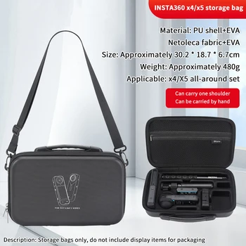 Custodia Protettiva Portatile per Fotocamera Insta360 X4 e X5 - Borsa da Trasporto per Accessori Insta360 X4