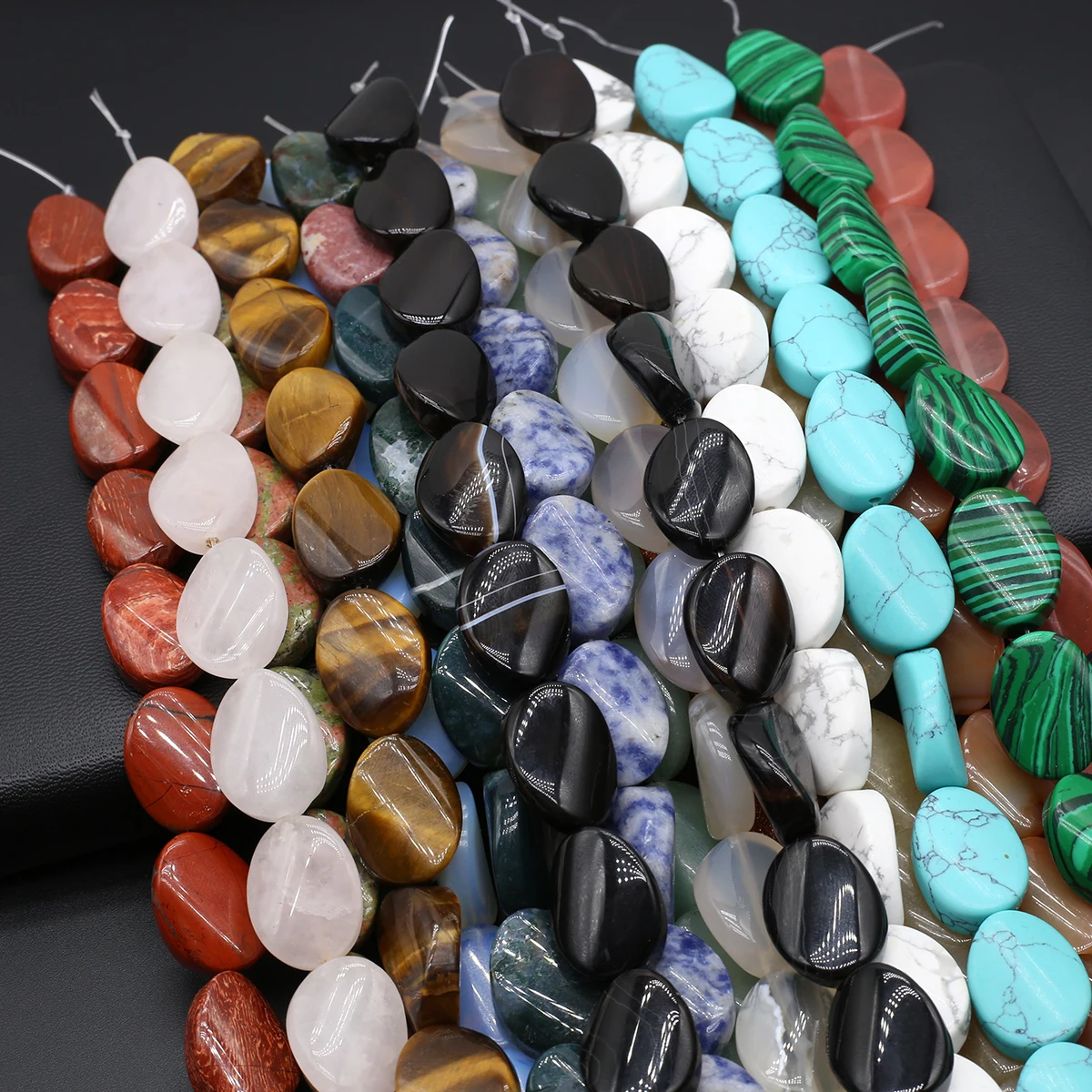

Natural Stone Isolation Beads Agates Drop-Shaped Helicoid Beads For Jewelry Making DIY Necklace Bracelet Earrings Accessory