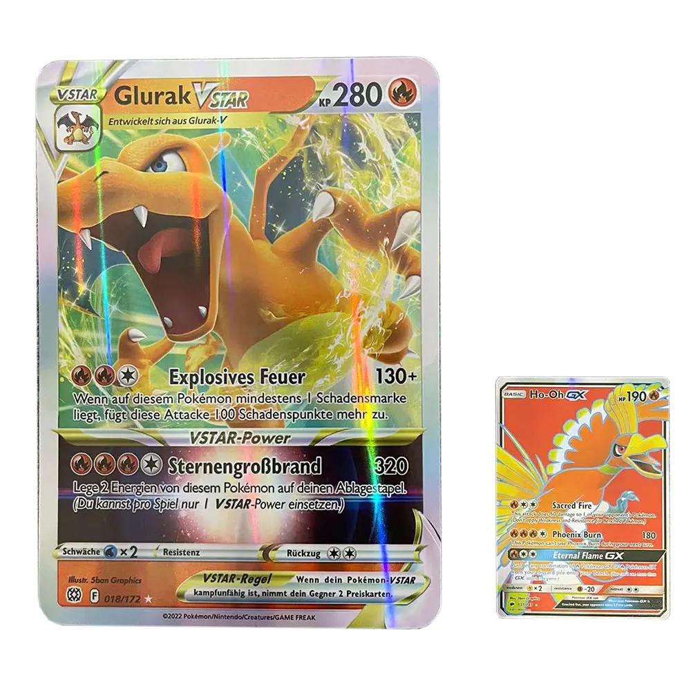 オーバーサイズのポケモンカード 15x21 Cm ドイツ語 Vmax Vstar Gx 大きいサイズ Arceus Piku 充電器 レインボーカード 30個 Aliexpress
