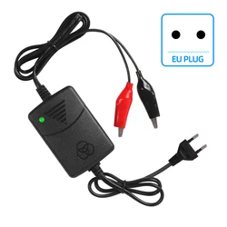 Universal 12V Smart Battery Charger with EU/US Plug and Clips (EU plug)