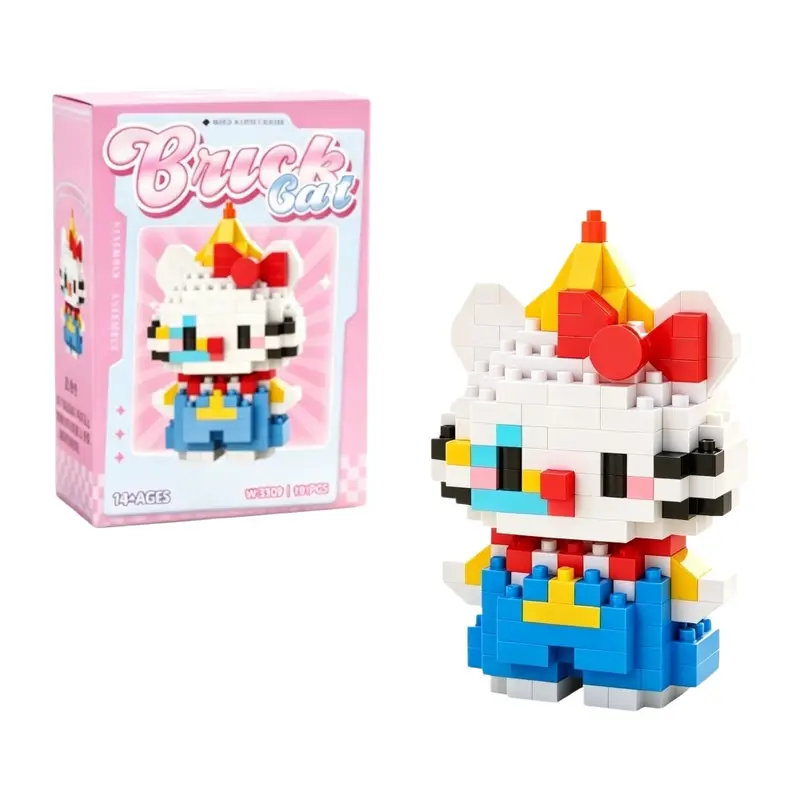 99 style SANRIO Hello Kitty Building Blocks Cartoon Figures Kuromi Bricks My Melody Children's Assembly Toys Cinnamoroll Gift - Image 57
