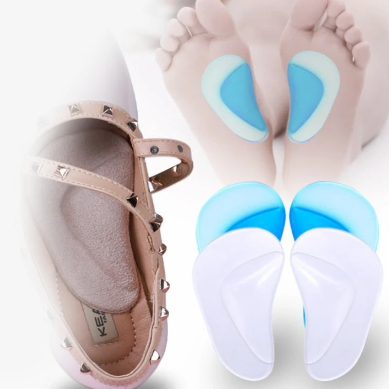 

18pieces=9pairs Feet Care Kids Flatfoot Silicone Gel Orthopedic Shoe Cushions Arch Support Insoles Plantar Fasciitis Pain Relief