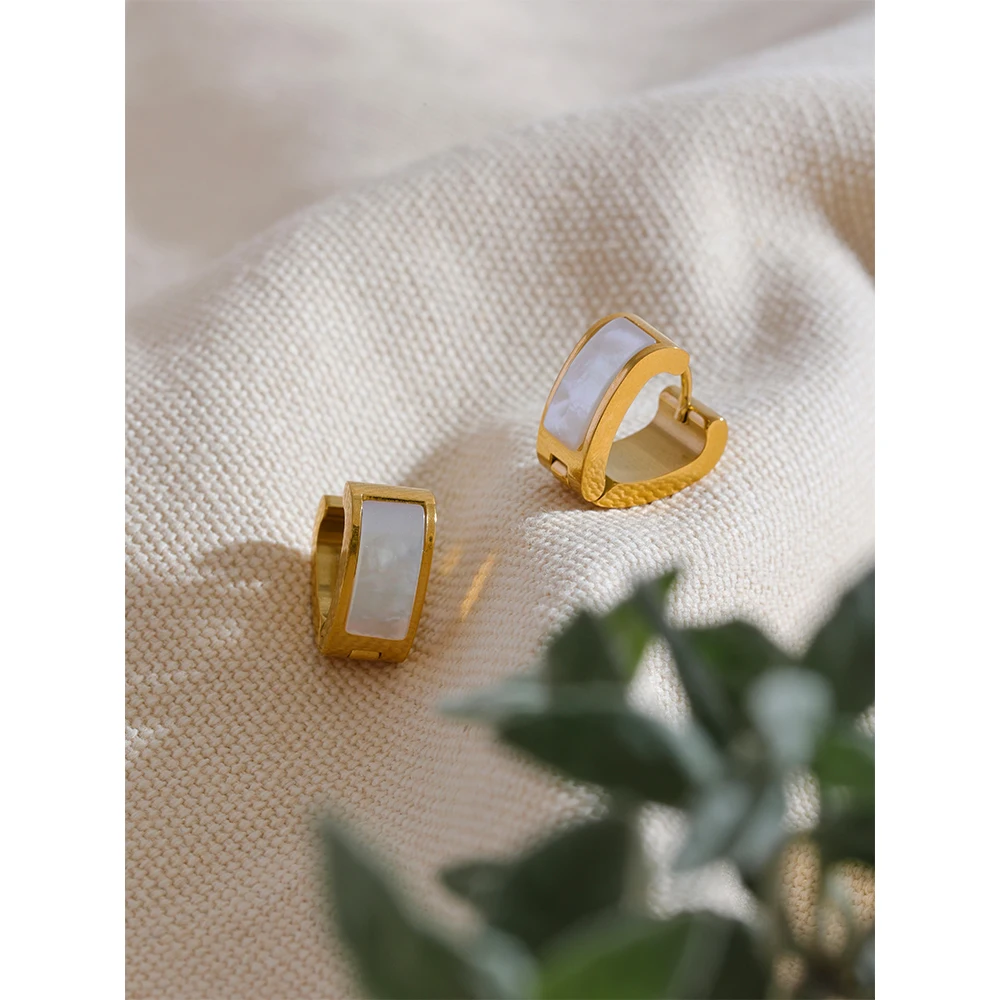 Yhpup 여성용 스테인리스 스틸 하트 할로우 메탈 후프 귀걸이, 골드 컬러 도금, 트렌디 스타일리시 비쥬, 기본 데일리 이어 쥬얼리