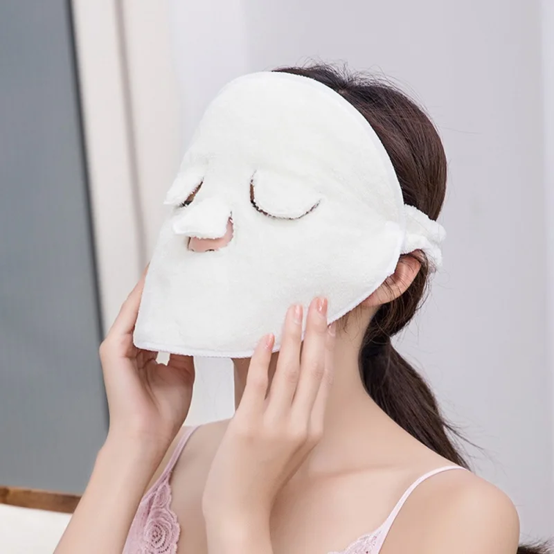 

1 Pcs Facial Towels Coral Velvet Hot Compress Towel Facial Mask Towel Steamed Beauty Towel for Anti Aging Moisturizing