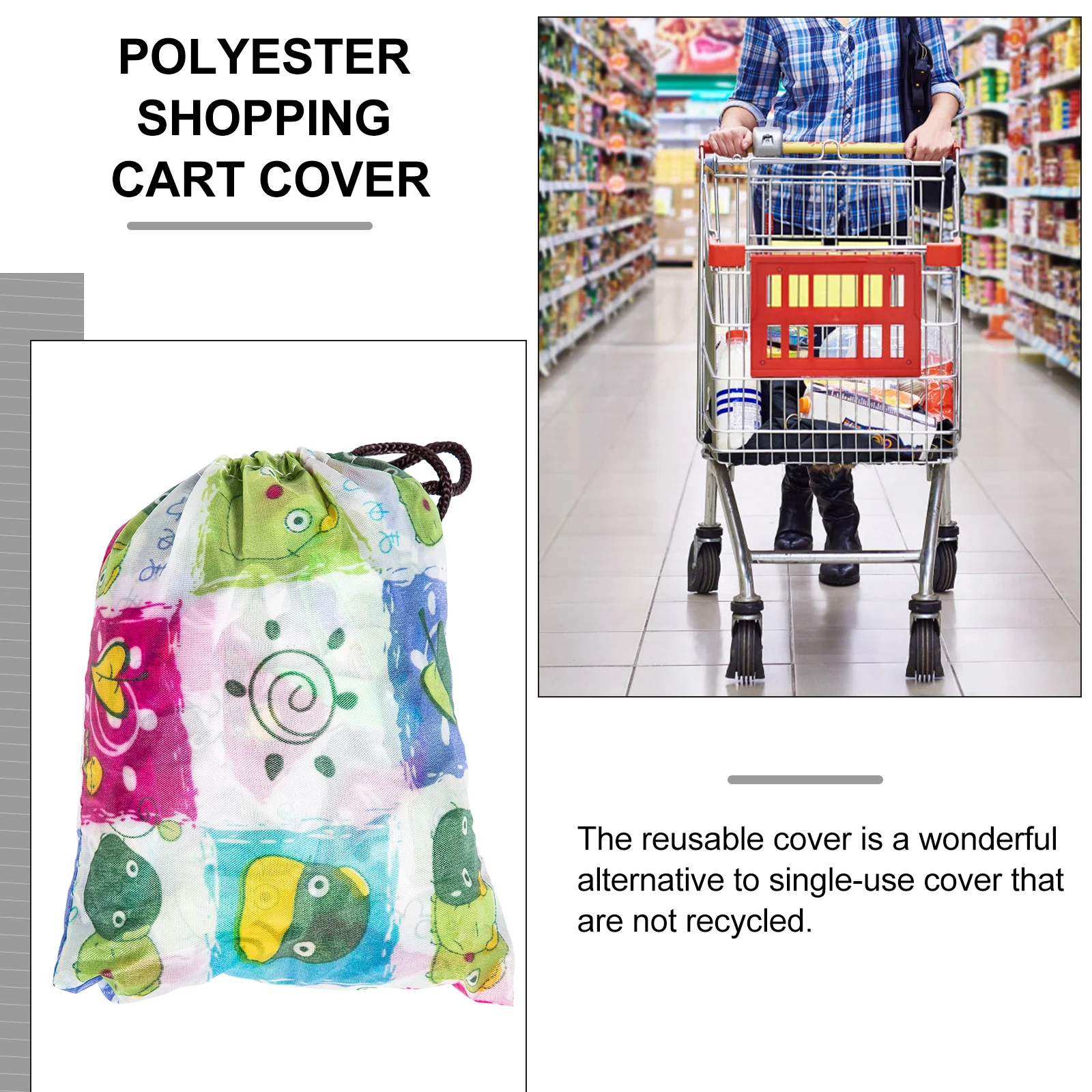 Shopping Cart Seat Cover Child Toddler High Chair Push for Toddlers Polyester Waterproof Kids