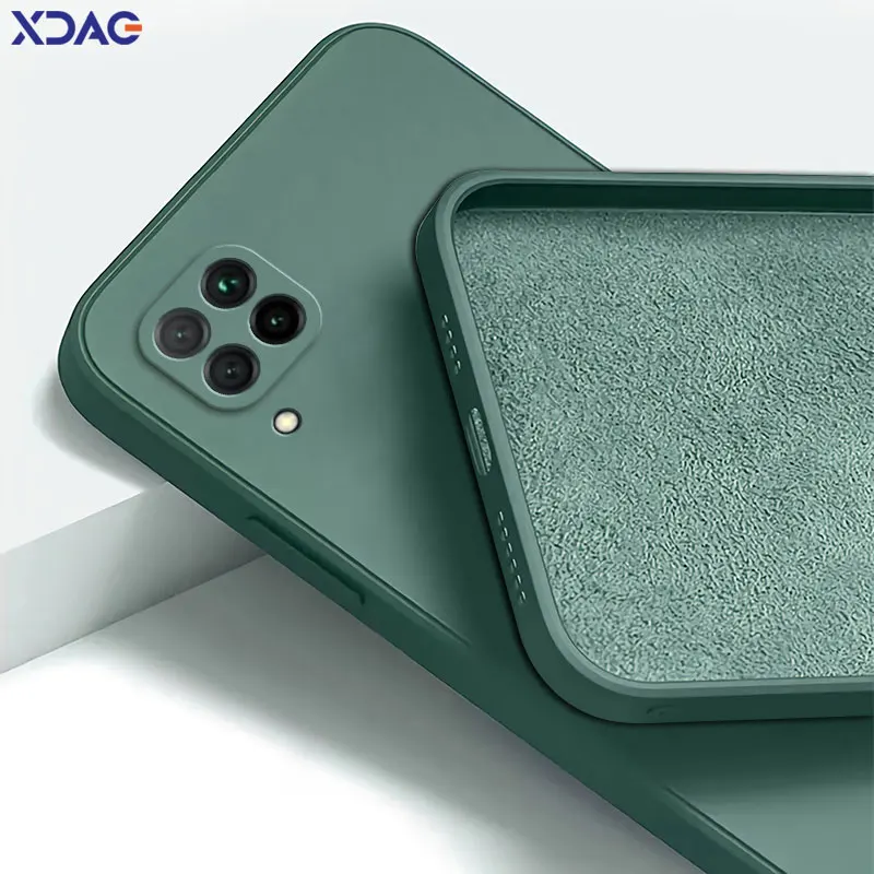 Premium Soft Silicone Phone Case - Sleek Square Design for Huawei Nova & P40 Series