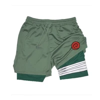Naruto Inspired 2-in-1 Gym Shorts – Quick-Dry Anime Workout Shorts - Image 3