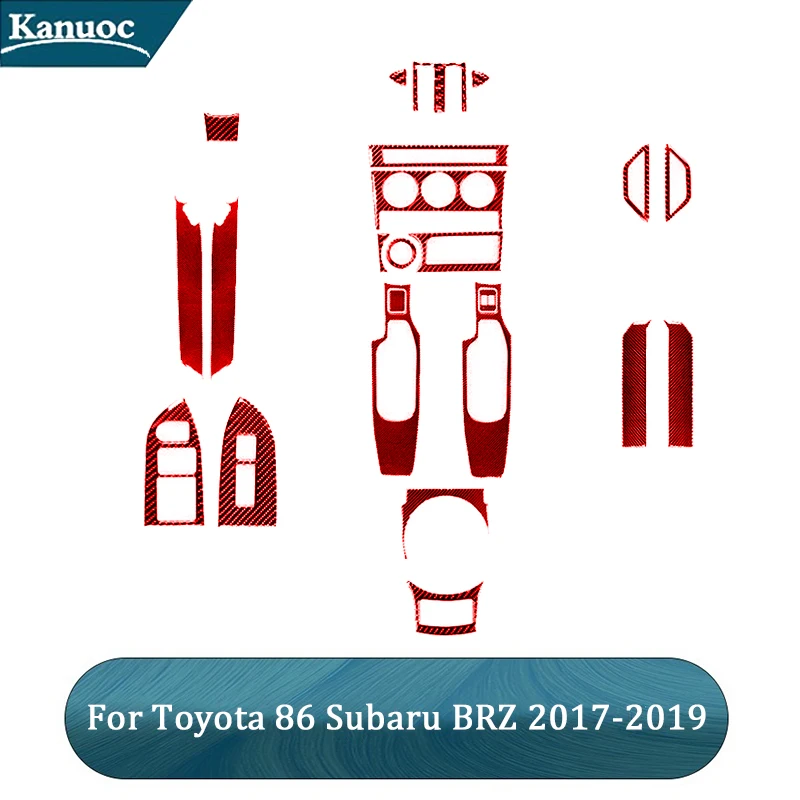 

Car Carbon Fiber Red Stickers Various Parts Interior Decorative Accessories For Toyota 86 Subaru BRZ 2017 2018 2019