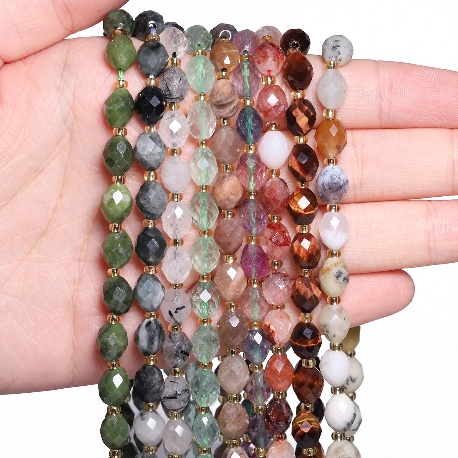 Aazon.co: 6 200pcs Natural Colorful Fluorite Gestone Round Loose