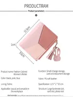 Fashion Women's Wallet Zipper Coin Purse Lady Short Clutch Purse Handbag Patchwork Leather Female Card Holder Wallet Phone Pouch - Image 6