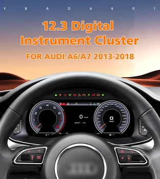 Tablero digital para automóvil de 12.3 pulgadas para Audi A6 A7 2013 - 2018, velocímetro, indicadores, paneles de tablero 1