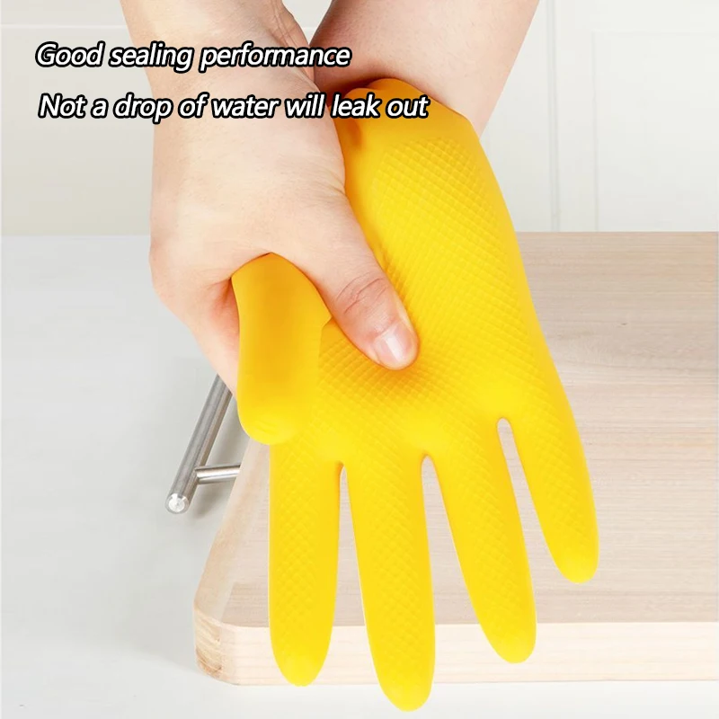 Thicked Latex Gloves Household Kitchen Dishes Cleaning Gloves Waterproof Beef Tendon Durable Housework dishwashing gloves cleaning gloves