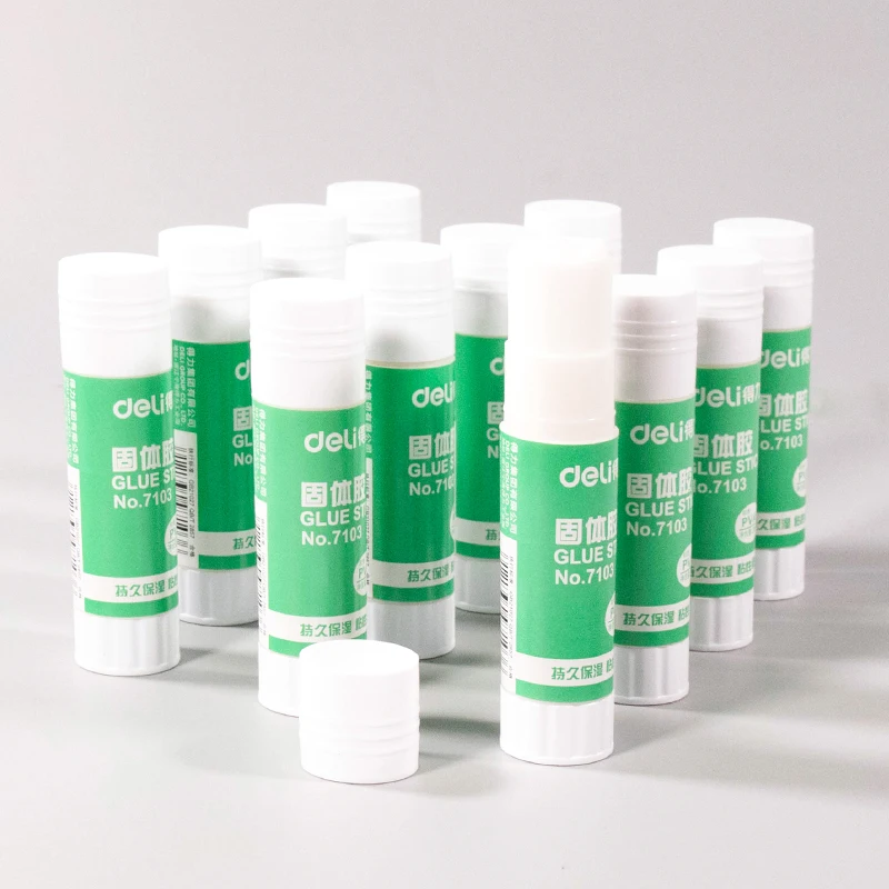 1-12pcs 델리 9-36g 고체 접착제 스틱 고점도 PVA 강한 고체 접착제 Stickchildren의 수제 금융 사무용품